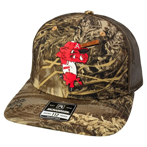 Ribby at Bat 3D Patterned Snapback Trucker Hat- Realtree Max-1/ Brown - Picture 1 of 2